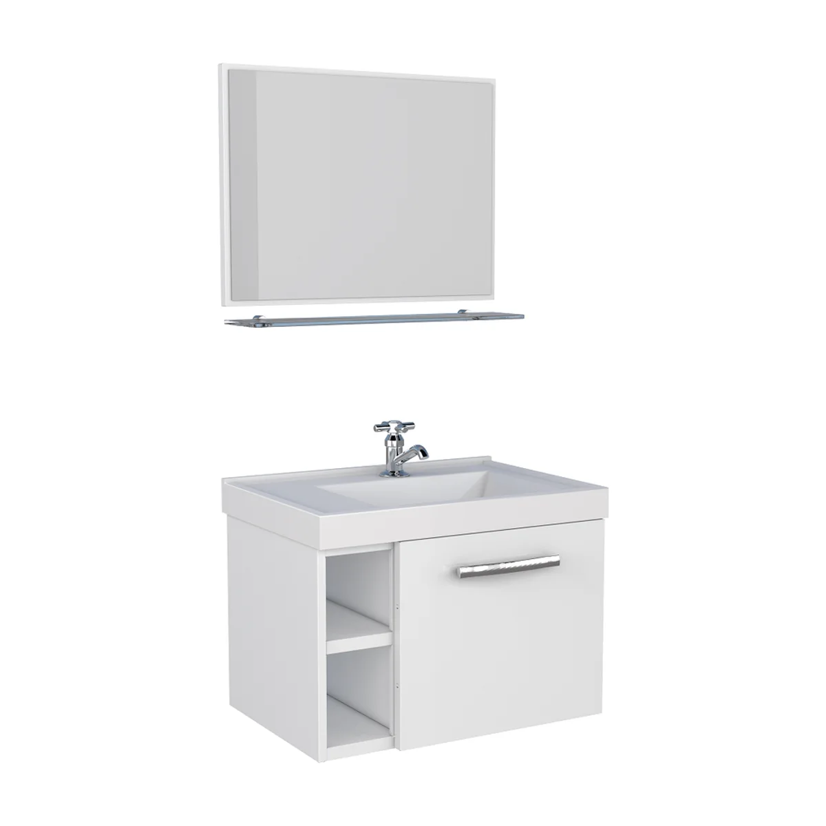 Gabinete de banheiro Cozimax Amora com espelheira