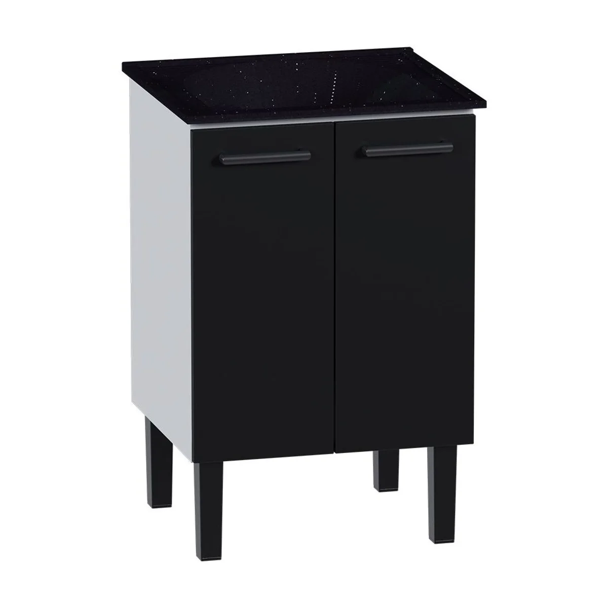 Gabinete de lavanderia Cozimax Vênus 60 cm preto